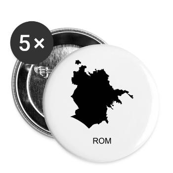 Rome - Buttons large 2.2''/56 mm (5-pack) - white - Front