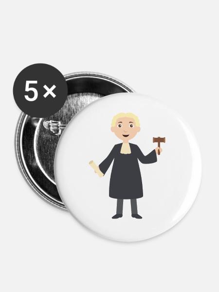judge - Buttons large 2.2''/56 mm (5-pack) - white