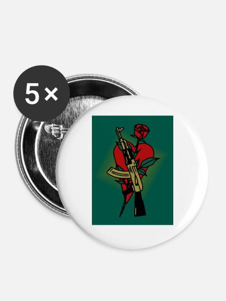 AK - 47 - Buttons groß 56 mm (5er Pack) - Weiß