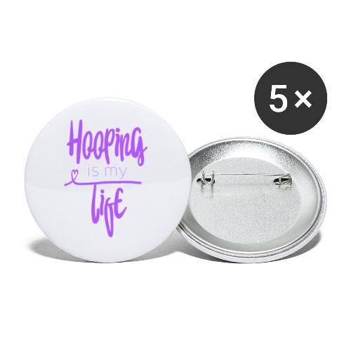 Hooping life Lila - Buttons groß 56 mm (5er Pack)