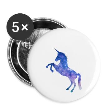 Licorne d’espace de galaxie - Lot de 5 grands badges (56 mm) - blanc - Devant