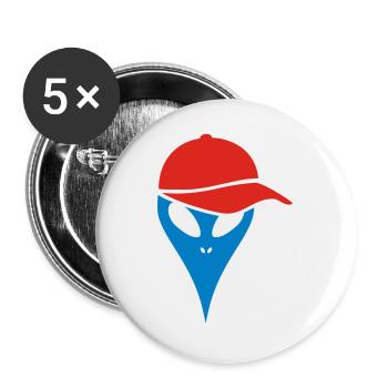 Sport - Lot de 5 grands badges (56 mm) - blanc - Devant