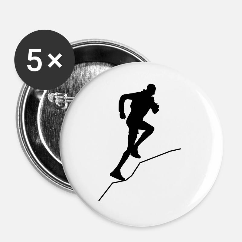 Trail running in the Karwendel mountains 3 scaled - Buttons large 2.2''/56 mm (5-pack) - white