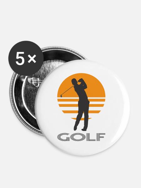 Golf - Buttons groß 56 mm (5er Pack) - Weiß