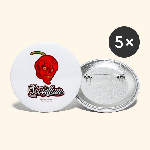 Chili Design Chilihead Scovillain - Buttons groß 56 mm (5er Pack)