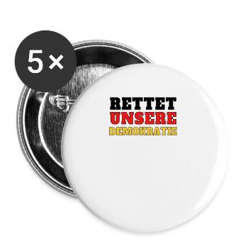 Demokratie Freiheit Grundrechte wahl politik - Buttons groß 56 mm (5er Pack) - Weiß - Vorne