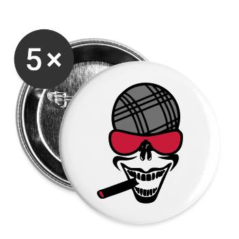 petanque smile cigard bezel head smi - Buttons large 2.2''/56 mm (5-pack) - white - Front