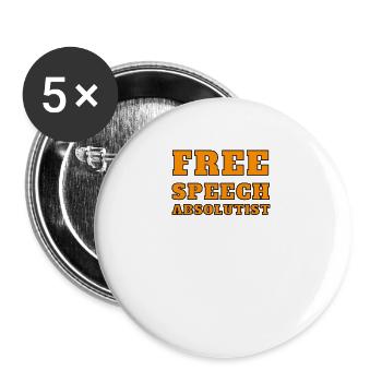 Freedom of expression Politics vote party censorship demo - Buttons large 2.2''/56 mm (5-pack) - white - Front