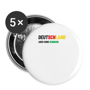 Politik deutschland wahl gendern lgbt liberal - Buttons groß 56 mm (5er Pack) - Weiß - Vorne