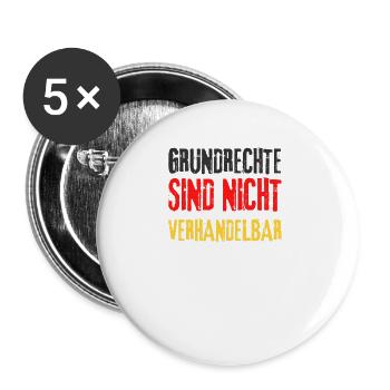 Politik Grundrechte Freiheit wählen Zensur demo - Buttons groß 56 mm (5er Pack) - Weiß - Vorne