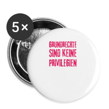 Grundrechte Politik Staat Demokratie grundgesetz - Buttons groß 56 mm (5er Pack) - Weiß - Vorne