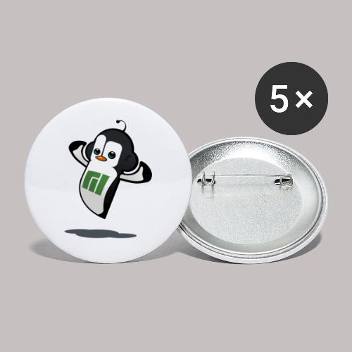 Manjaro Mascot strong left - Buttons large 2.2''/56 mm (5-pack)