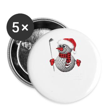 Ich möchte Weihnachten ein Loch in einem Golfball- - Buttons groß 56 mm (5er Pack) - Weiß - Vorne