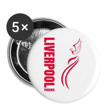 LIVERPOOL PHOENIX - Buttons large 2.2''/56 mm (5-pack) - white - Front