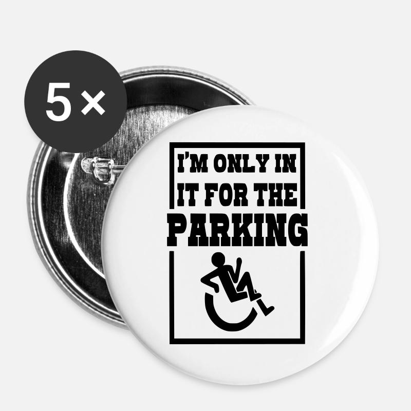 I'm in the wheelchair for the parking spaces # - Buttons large 2.2''/56 mm (5-pack) - white