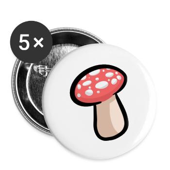 Pilz - Buttons groß 56 mm (5er Pack) - Weiß - Vorne