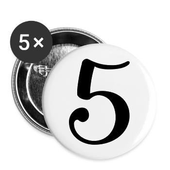 5 - Buttons large 2.2''/56 mm (5-pack) - white - Front