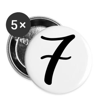 7 - Buttons groß 56 mm (5er Pack) - Weiß - Vorne