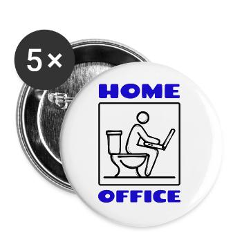 Laptop Profession Home Office Statement Job Office Humor - Buttons large 2.2''/56 mm (5-pack) - white - Front