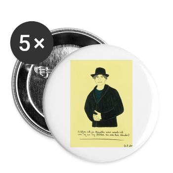 Ein Wunder oder kein Wunder? - Sprüche Leben - Buttons groß 56 mm (5er Pack) - Weiß - Vorne