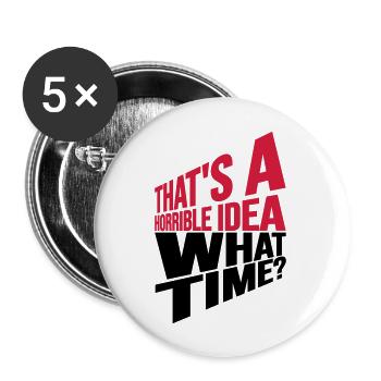 Thats a horrible Idea - Buttons large 2.2''/56 mm (5-pack) - white - Front