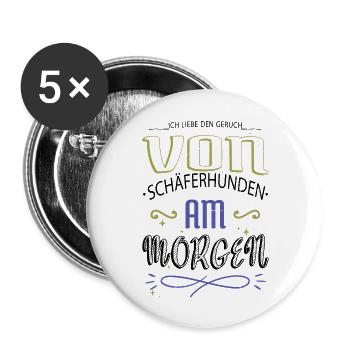 geburtstag spruch welpe witzig haustier - Buttons groß 56 mm (5er Pack) - Weiß - Vorne