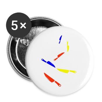 Messer icon - Buttons groß 56 mm (5er Pack) - Weiß - Vorne