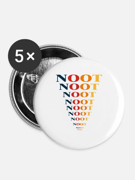 Noot Noot moth.... - Buttons groß 56 mm (5er Pack) - Weiß