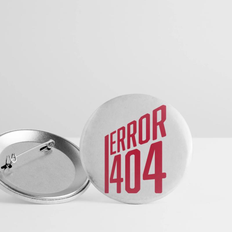 Code Error Error 404 Buttons large 2.2''/56 mm (5-pack)