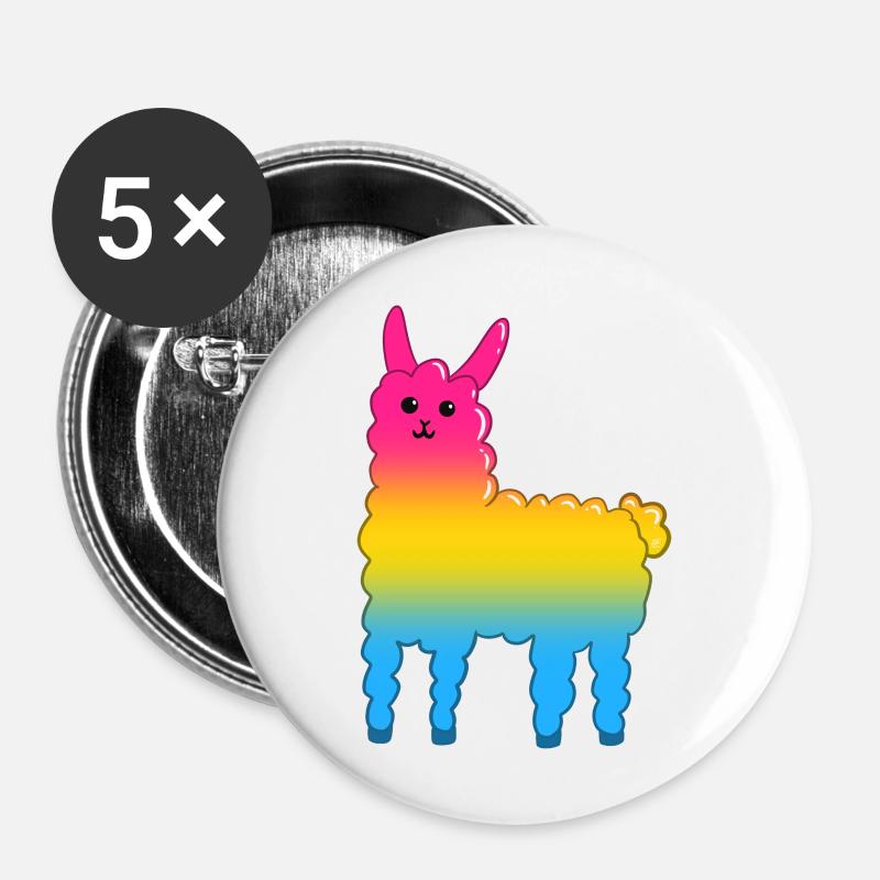 Llama Pan - Buttons large 2.2''/56 mm (5-pack) - white