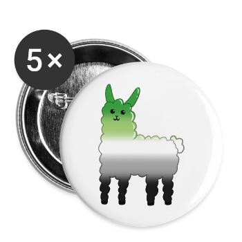 Lama Aro - Buttons groß 56 mm (5er Pack) - Weiß - Vorne