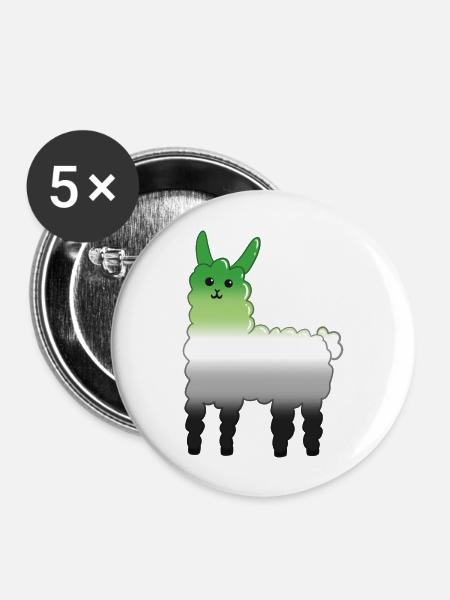 Lama Aro - Buttons groß 56 mm (5er Pack) - Weiß