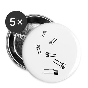 Grill tongs Grill Symbol - Buttons large 2.2''/56 mm (5-pack) - white - Front