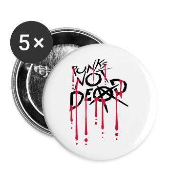 punks not dead quote - Buttons large 2.2''/56 mm (5-pack) - white - Front