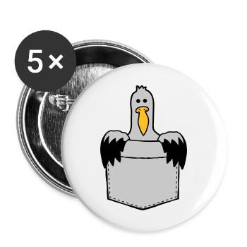 Chest bag Seagull On the way - Buttons large 2.2''/56 mm (5-pack) - white - Front