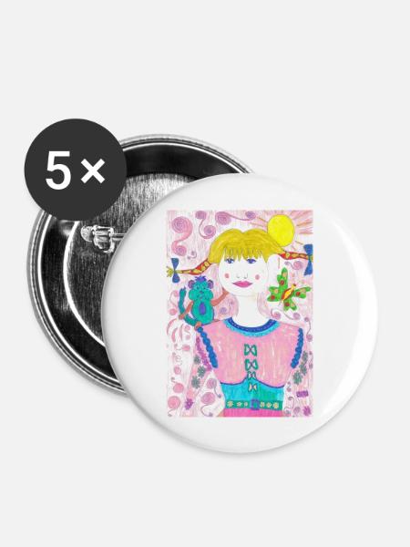 Energiebild - Buttons groß 56 mm (5er Pack) - Weiß