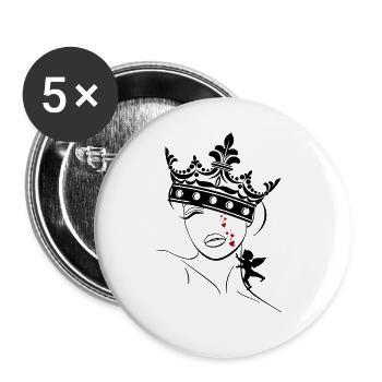 cupid tears - Buttons large 2.2''/56 mm (5-pack) - white - Front