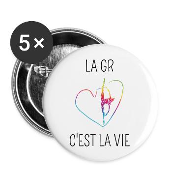 la gymnastique rythmique c'est la vie - Lot de 5 grands badges (56 mm) - blanc - Devant