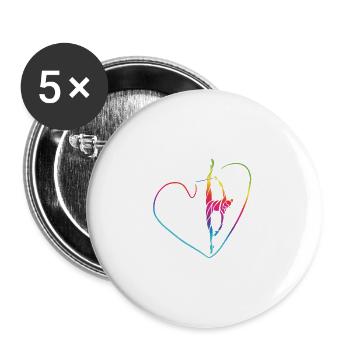 la gymnastique rythmique c'est la vie - Lot de 5 grands badges (56 mm) - blanc - Devant