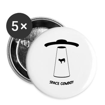 Space Cowboy - Buttons groß 56 mm (5er Pack) - Weiß - Vorne
