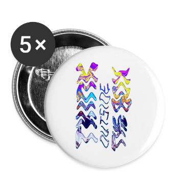 Think outside the box positive thoughts happy - Buttons large 2.2''/56 mm (5-pack) - white - Front
