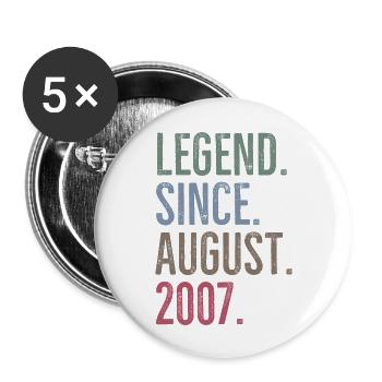 Legend Since August 2007 - Buttons large 2.2''/56 mm (5-pack) - white - Front