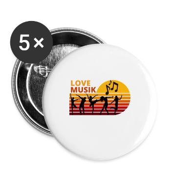 Music loves motif for dancers and creatives - Buttons large 2.2''/56 mm (5-pack) - white - Front