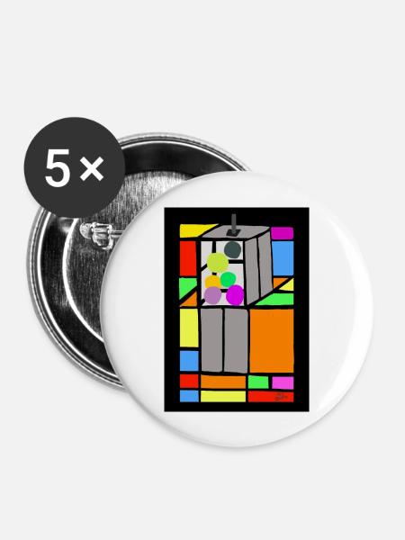 Aufzug v verbessert - Buttons groß 56 mm (5er Pack) - Weiß