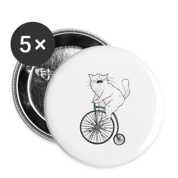 Bicycle mrou - Buttons large 2.2''/56 mm (5-pack) - white - Front