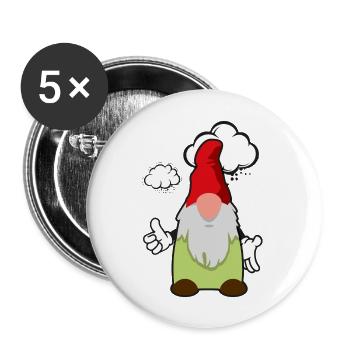Grummelzwerg Cloud - Buttons groß 56 mm (5er Pack) - Weiß - Vorne