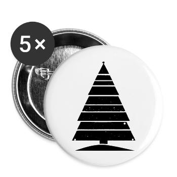 Christmas Tree Christmas Tree Holiday Winter 4 - Buttons large 2.2''/56 mm (5-pack) - white - Front