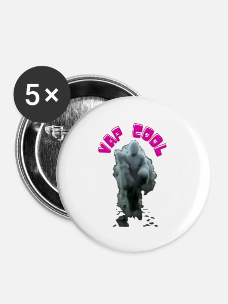 Vap Cool - Buttons groß 56 mm (5er Pack) - Weiß