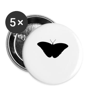 schmetterling - Buttons groß 56 mm (5er Pack) - Weiß - Vorne