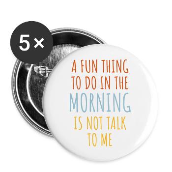 ne me parle pas - Lot de 5 grands badges (56 mm) - blanc - Devant